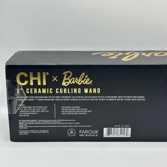 CHI x BARBIE Dreamhouse 1" Ceramic Curling Wand Brand New - Picture 5 of 6
